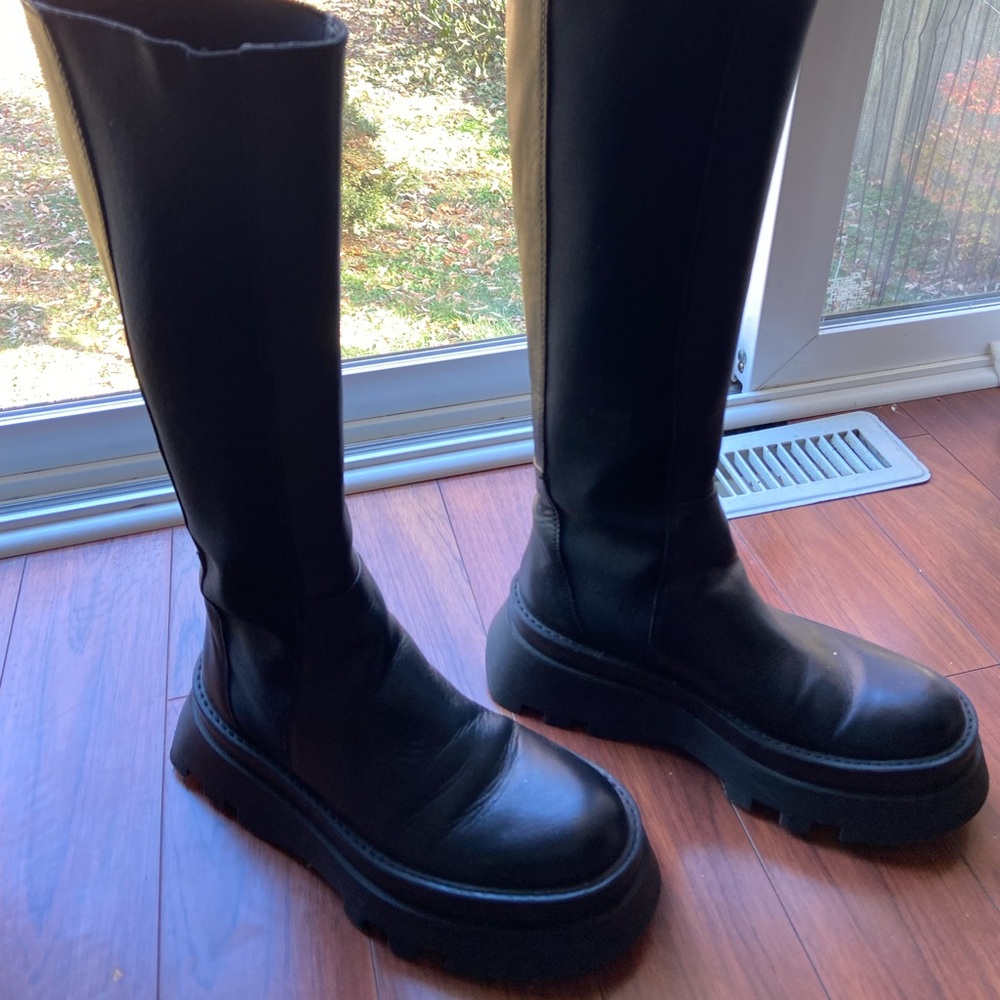 Zara leather Chunky back boats